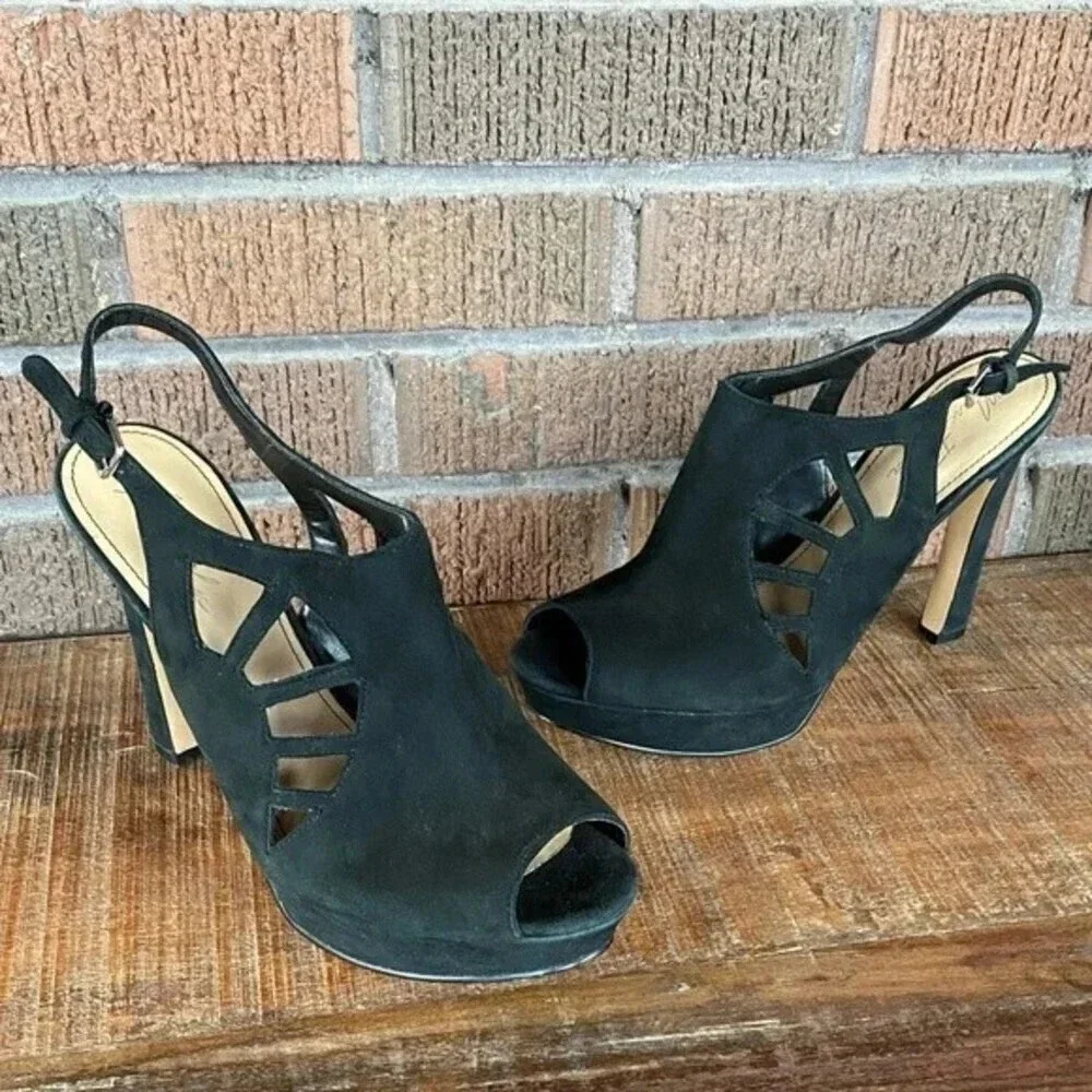 Marc Fisher, Trinaa Suede Platform Heels in Black‎